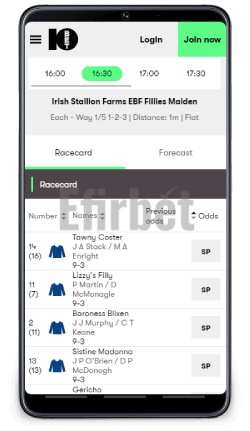 10bet mobile horse section
