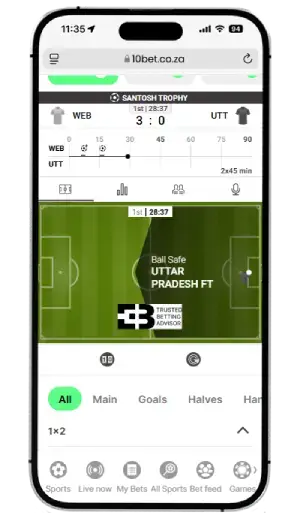 10Bet Mobile App In-Play