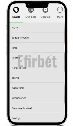 10bet mobile navigation