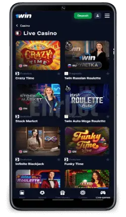 1Win Mobile Live Casino
