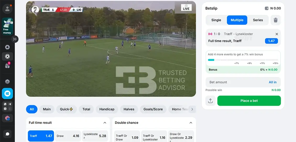 1Win Live Betting Nigeria