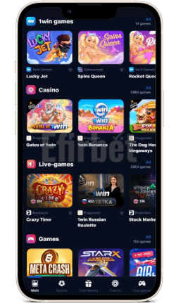 1Win Mobile App for iOS - Casino