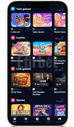 1Win Mobile App for iOS - Casino