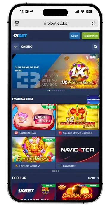 1xBet App Kenya Casino Games iOS