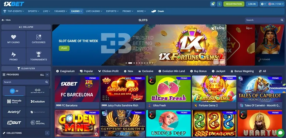 1xBet Casino Games Kenya