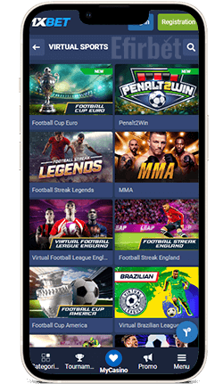 1xBet iOS App Virtual Games