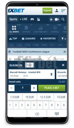 1xBet mobile betting
