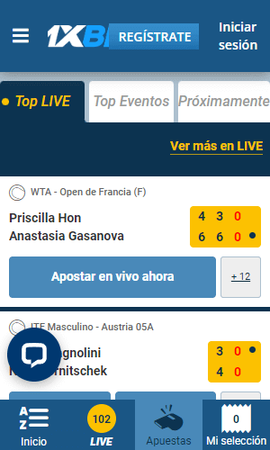 Captura de pantalla de 1xBet Mobile