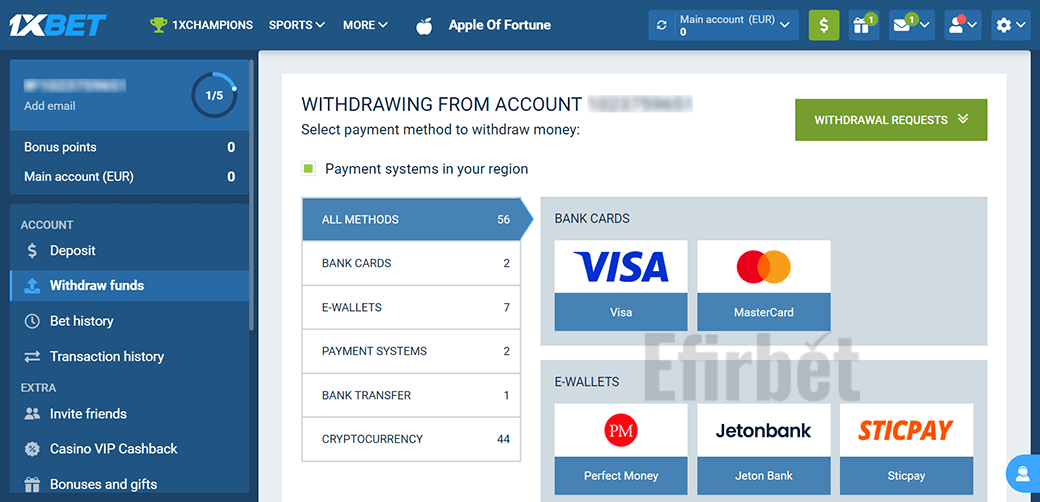 1xBet Withdrawal