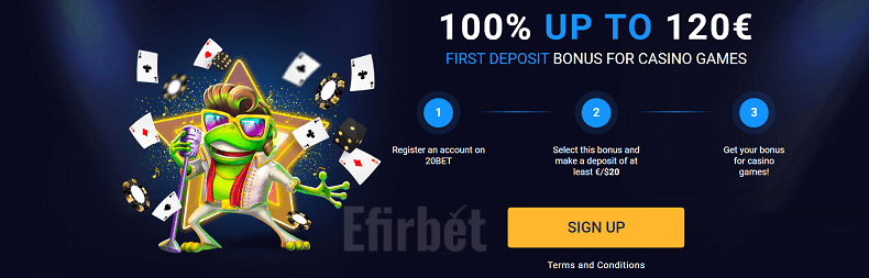 20Bet casino welcome bonus