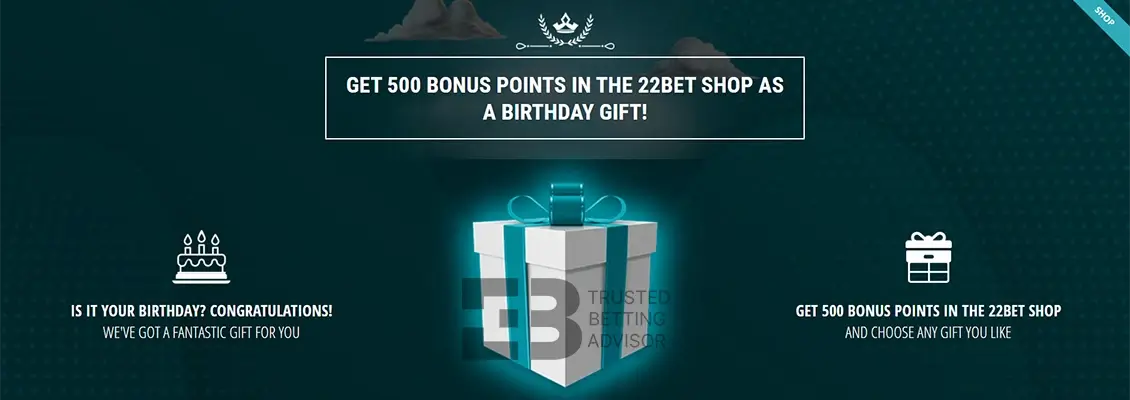 22Bet Nigeria Birthday Bonus