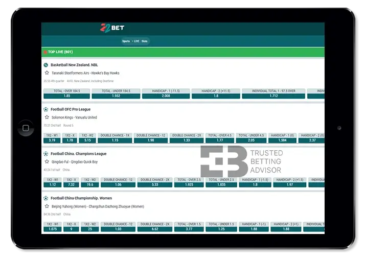 22Bet Nigeria Mobile Version