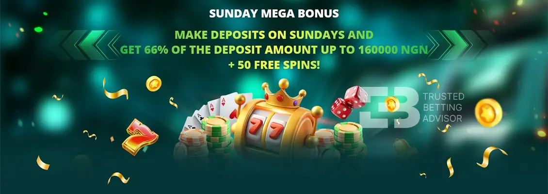 22Bet Nigeria Sunday Mega Bonus