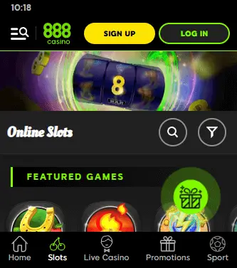 888 Casino Mobile Screenshot