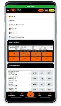 888Bet Android App Homepage
