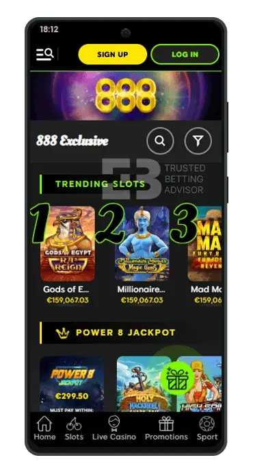 888casino App Exclusive Games