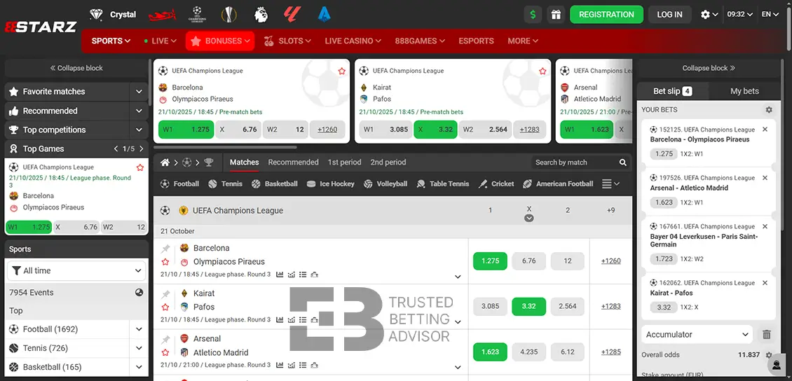 888starz Sports Betting