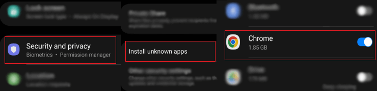 How to install Android App from unknown sources