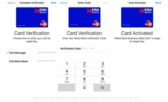 активиране на apple pay