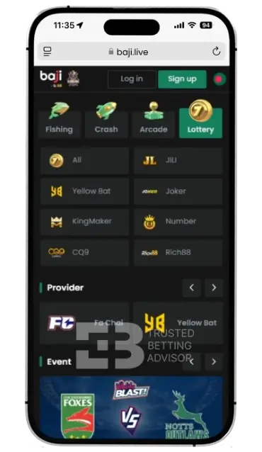 Baji live Mobile app for iOS