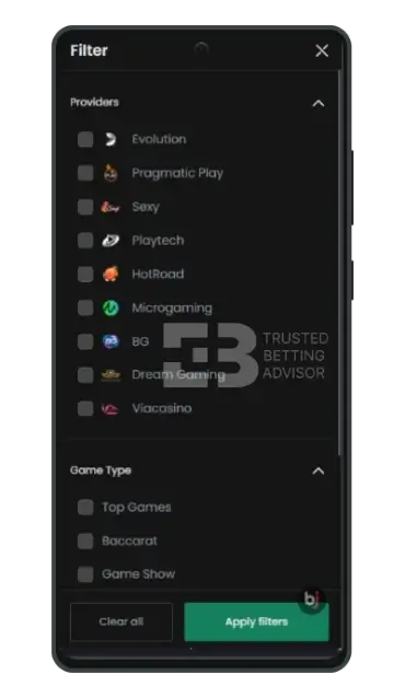 Bajilive Mobile casino