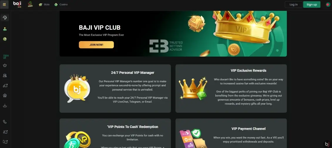 Baji.live VIP club