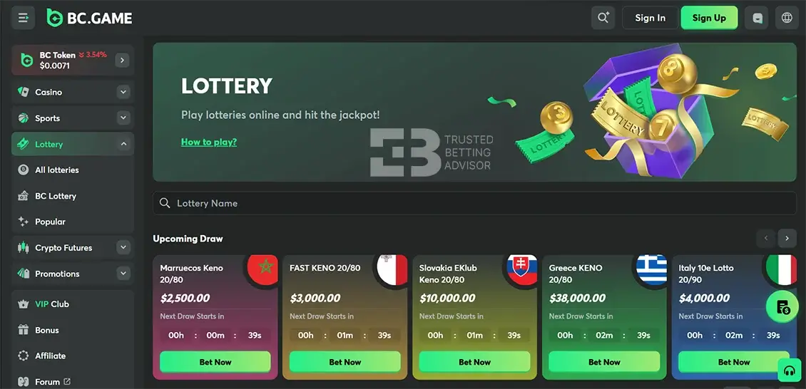 BC Game Lotto