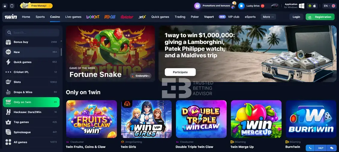 Best Ethereum casinos 1win