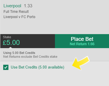 Bet365 bet credits