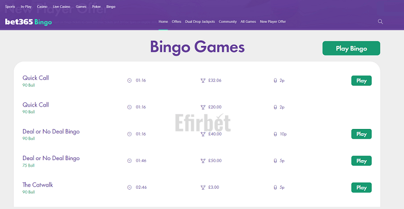 Bet365 bingo