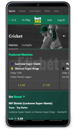 Bet365 cricket app
