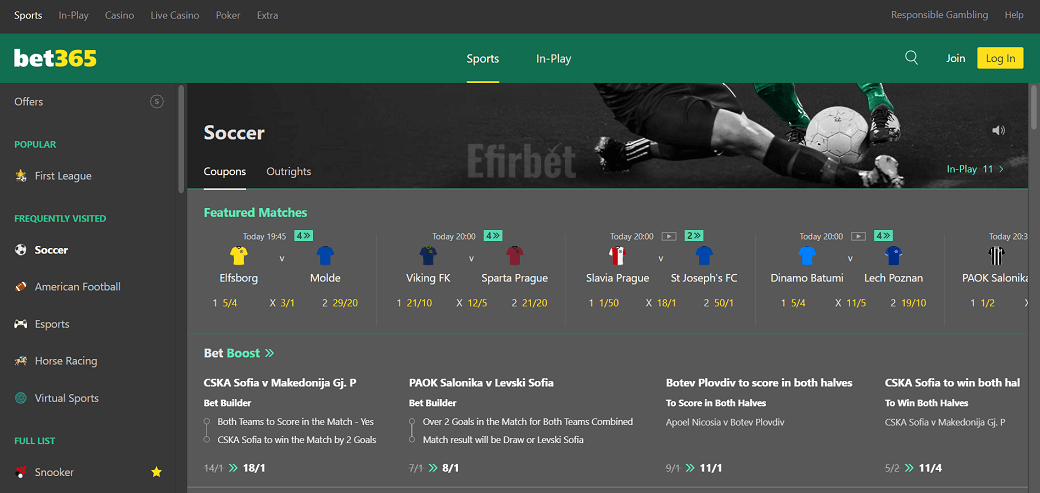 Bet365 football betting