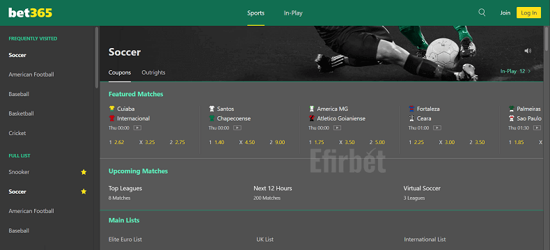 Bet365 football betting