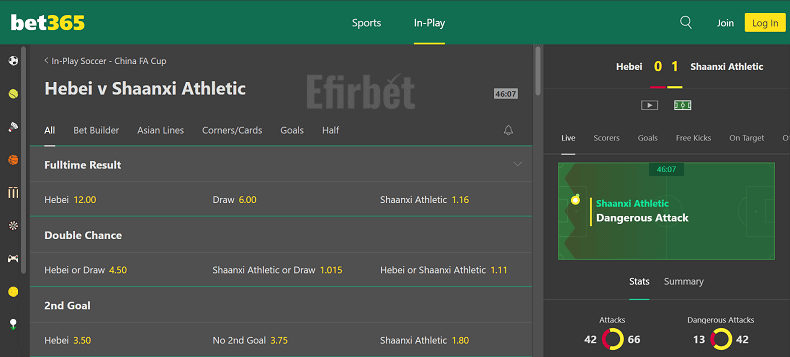 Bet365 live betting