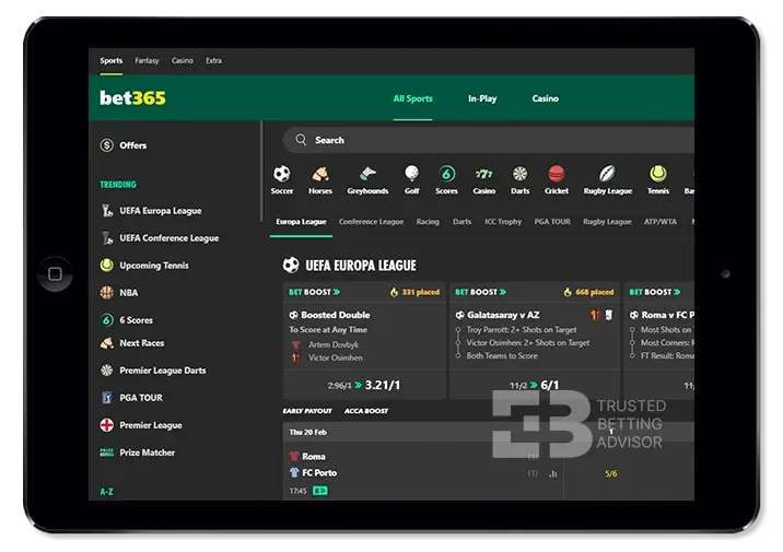 Bet365 Mobile Site Version Tablet