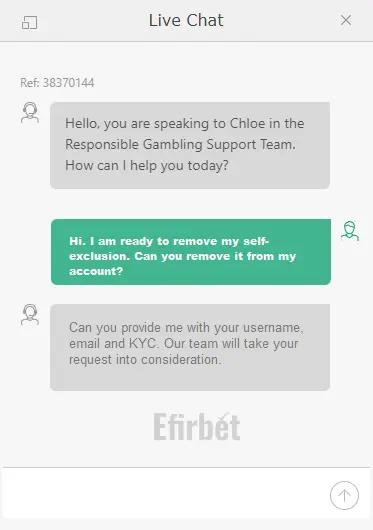 Bet365 remove self-exclusion
