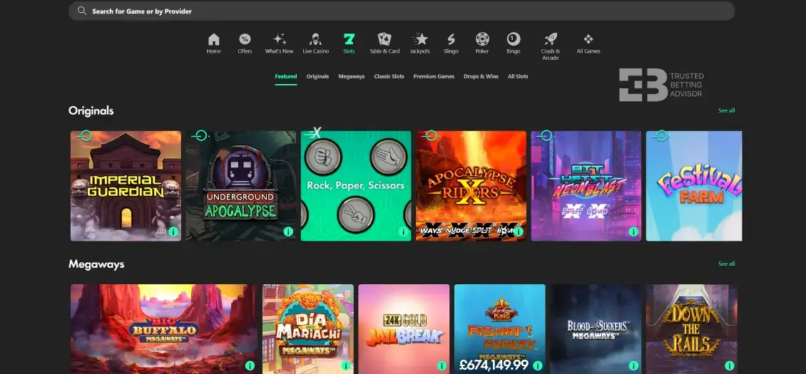 Bet 365 Casino slot Games