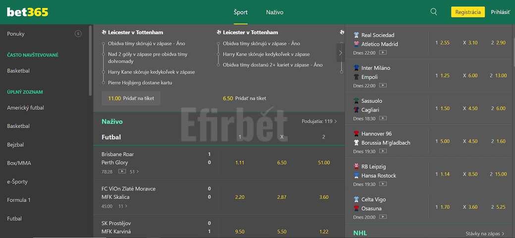 Bet365 Slovenia bookmaker