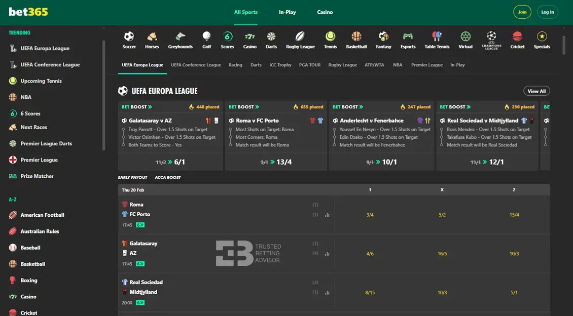 Bet365 sports betting