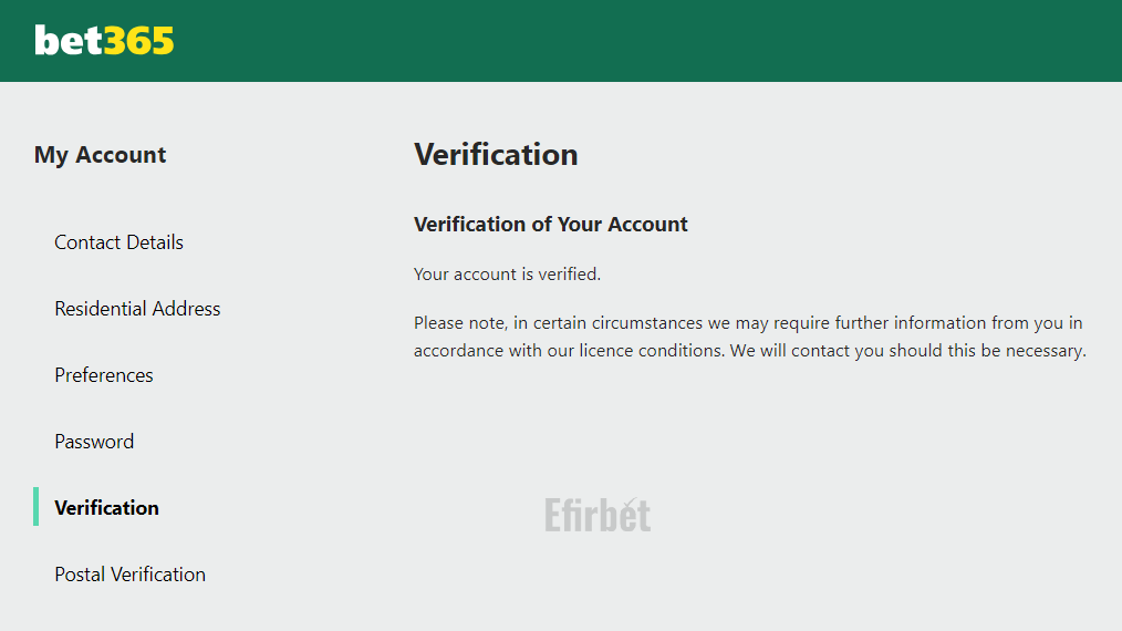 Bet365 verification