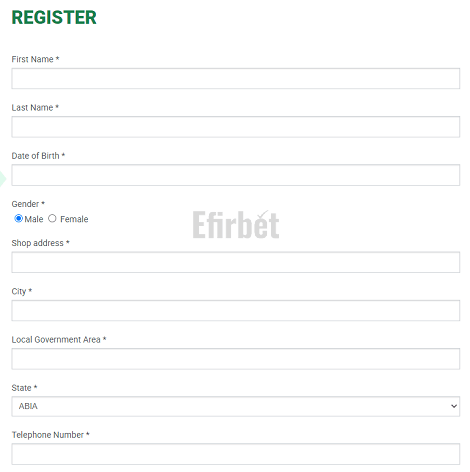 Bet9ja agent registration