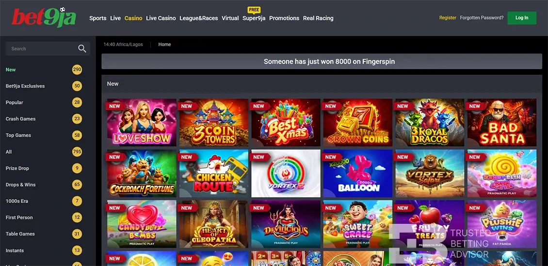 Bet9ja Casino Games