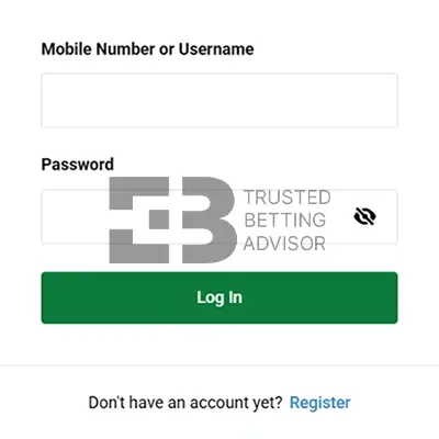 Bet9ja Login Form