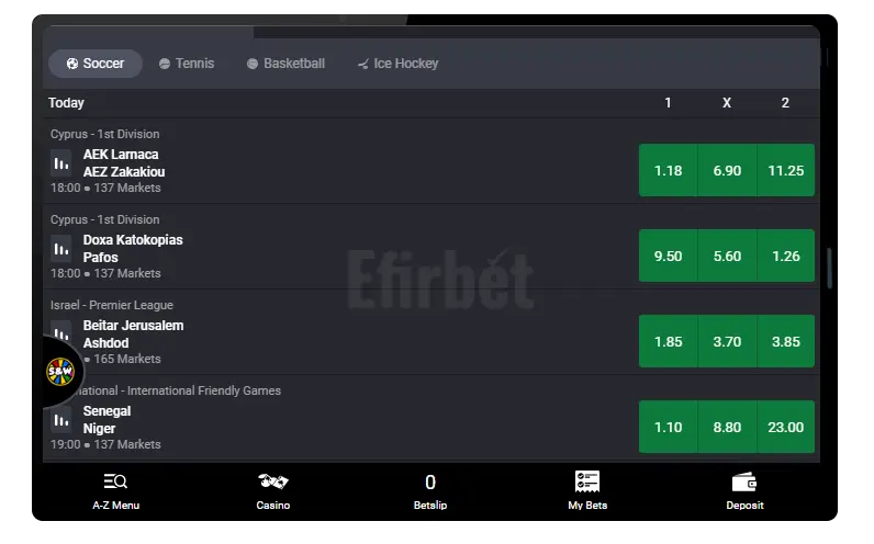 Bet9ja mobile site