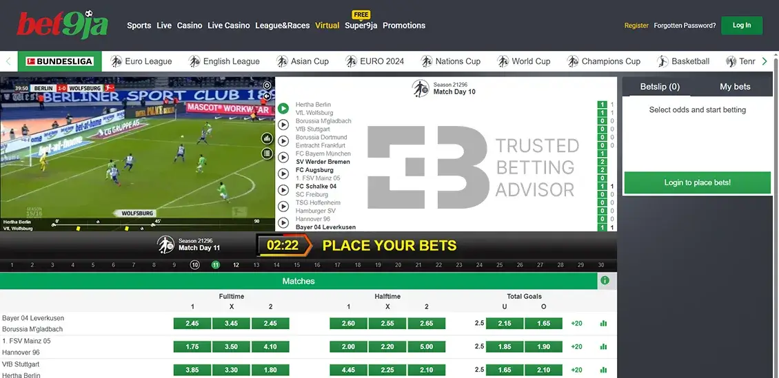 Bet9ja Virtual Sports