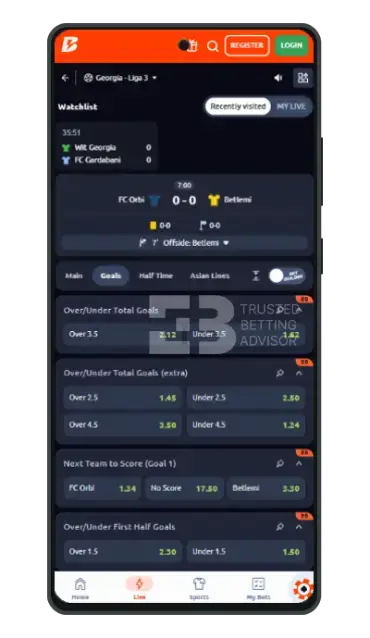 Betano App Live Betting