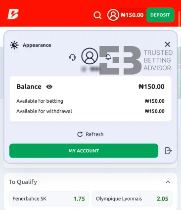 Betano Betting With Bonus Balance NG