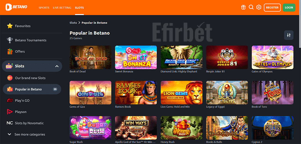 betano casino games