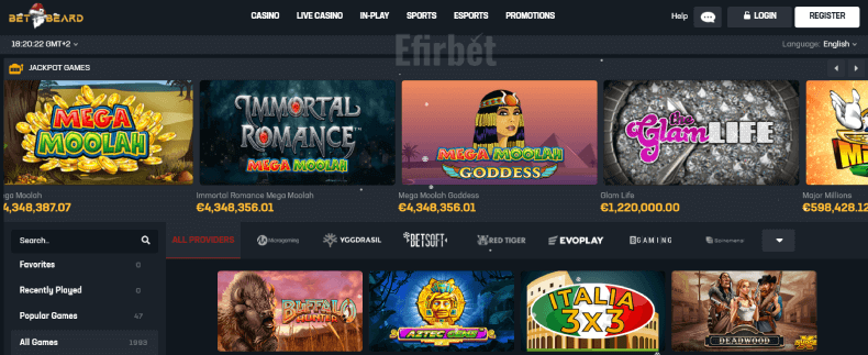 BetBeard Casino Games