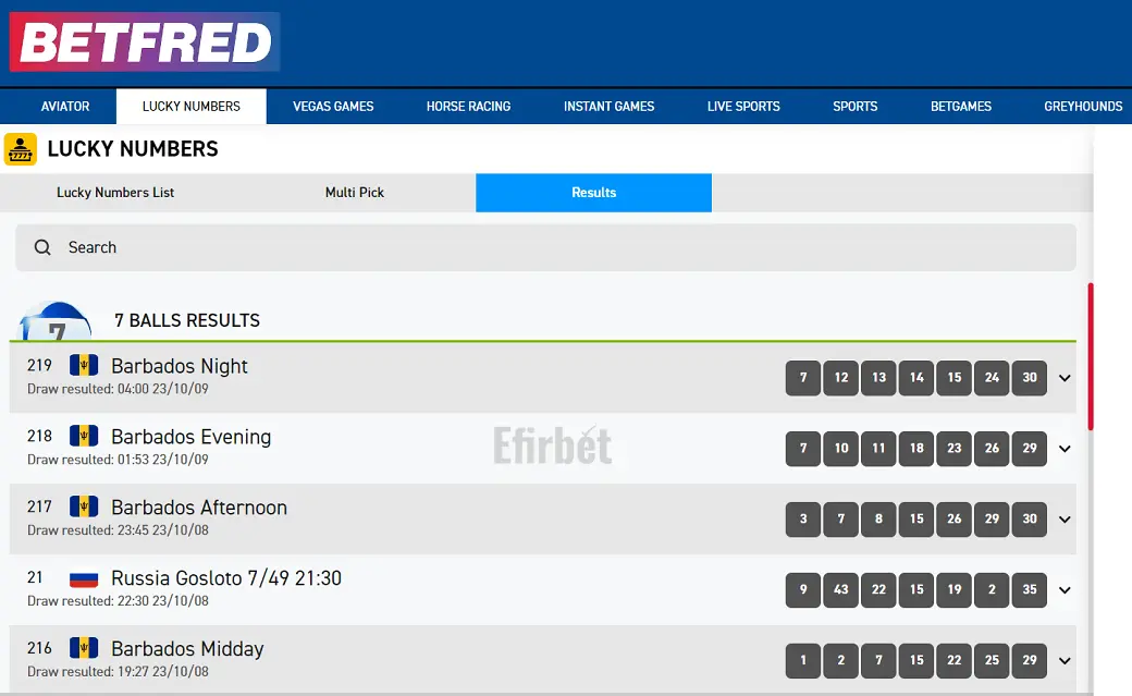 Betfred results Lotto